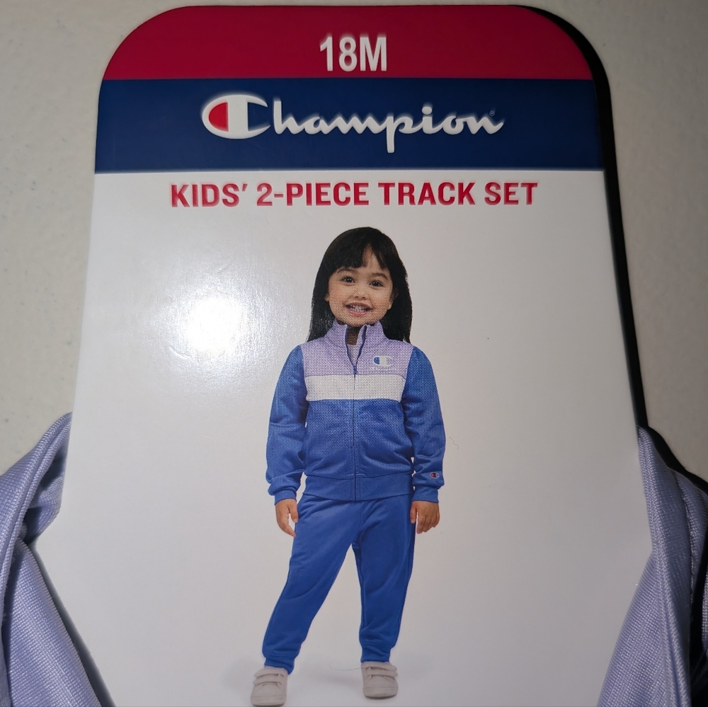 NWT Champion Blue and White Tracksuit Set Size 18 Months